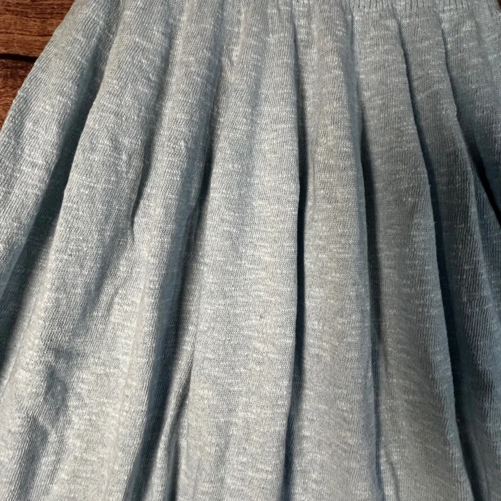 Free People Tula Sweater Starlight Blue Knit Maxi Dress V-Neck Tie Back S NWT